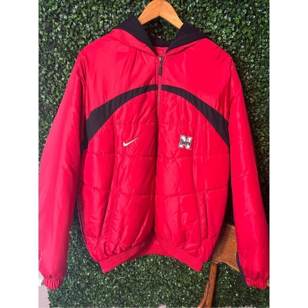 Nike Y2K Nebraska Huskers Puffer Coat Sz Large